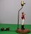 Traditional Late 20th Century Red Jockey Lamp W/ Shade For Sale - Image 3 of 6