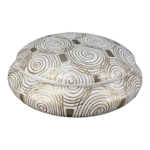Jay Spectre for Silvestri Art Deco Inspired Porcelain Lidded Trinket Box 1991