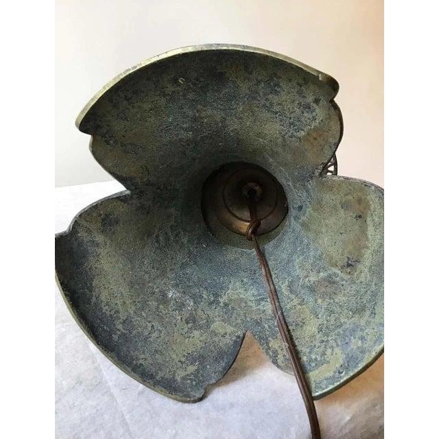 1920s Asian Bronze Table Lamp For Sale - Image 9 of 10