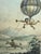 Cream French Antique Satirical Ballooning Hand-Colored Etching Titled "Moyen Infaillible De Diriger Les Ballons", Originally Produced 1785, Worm Wood Frame For Sale - Image 8 of 12