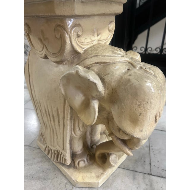 Hollywood Regency Elephant Pedestal For Sale - Image 4 of 12