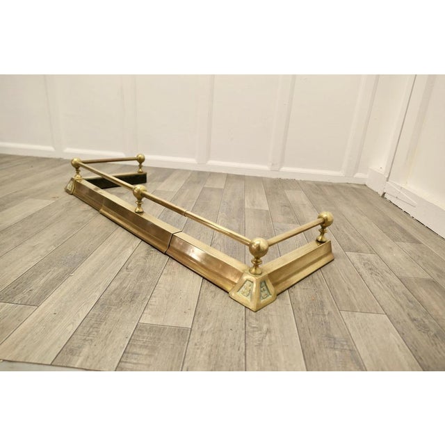 Victorian Extending Brass Fender This is a cleverly Designed Victorian Brass Fender it has Art Nouveau Style corner...