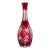 Vintage Nachtmann Traube Cranberry Cut to Clear Crystal Wine Carafe Grape Pattern For Sale
