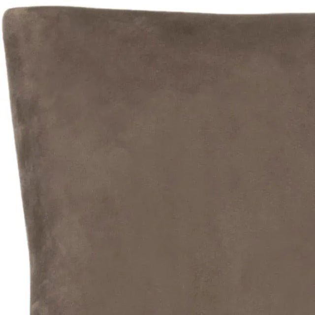 Wood 19''H Dining Chair in Nickel nailheads in Mushroom & Espresso - a Pair For Sale - Image 7 of 8