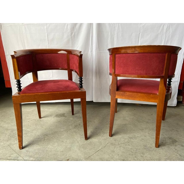 Maroon Sella Magna Chair by Lèon Krier for Giorgetti, 1991 For Sale - Image 8 of 15