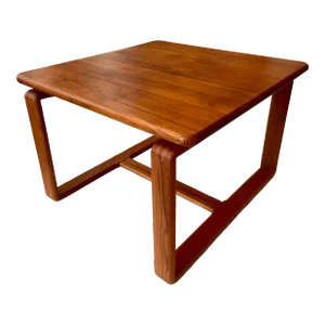 1970s Mid Century Solid Teak Square Coffee Table
