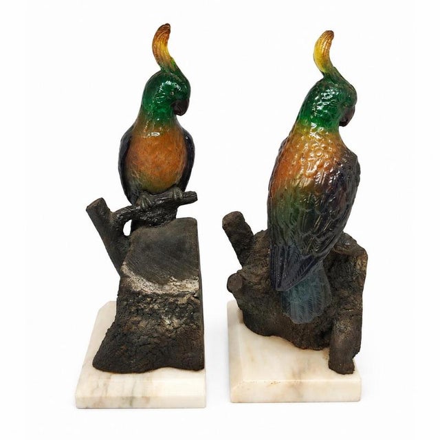 Bookends with Cockatoos, Set of 2 For Sale - Image 6 of 9