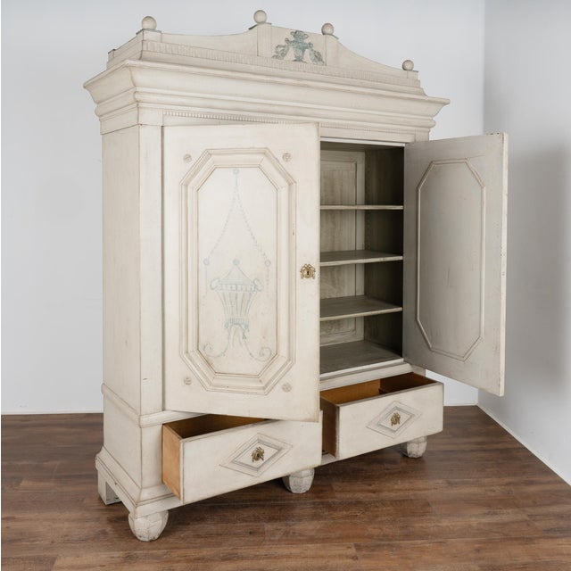 Large Antique Gray Armoire, Denmark Circa 186080 Chairish