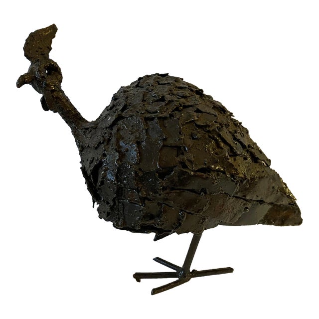 Reclaimed Metal Handmade Guinea Fowl For Sale