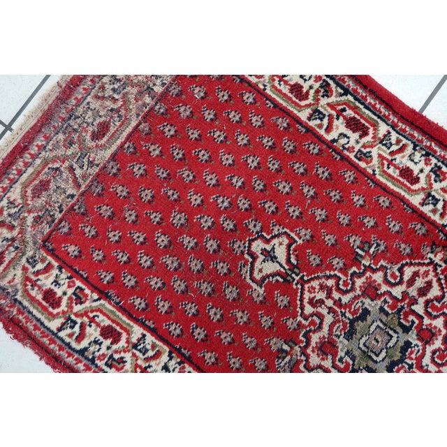 Textile 1970s, Handmade Vintage Indian Seraband Rug 2.4' X 4.6' For Sale - Image 7 of 12