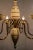 Mid-Century Modern Mid-Century Porcelain & Brass Chandelier, 1950s For Sale - Image 3 of 12
