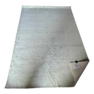 Wood and Silk Collection Rug in Alabaster from Amini, Italy, 1990s For Sale
