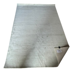 Wood and Silk Collection Rug in Alabaster from Amini, Italy, 1990s