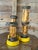 Set of Three Vintage Scorched Bamboo and Rattan Wrapped Candlesticks For Sale In Naples, FL - Image 6 of 12