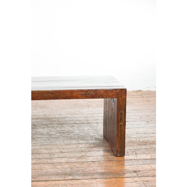 Mid 19th Century Indian 19th Century Low Altar Table with Underglaze Snake Skin Pattern For Sale - Image 5 of 11