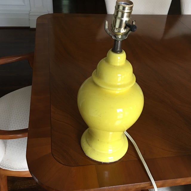 Vintage Yellow Ginger Jar Lamp Chairish