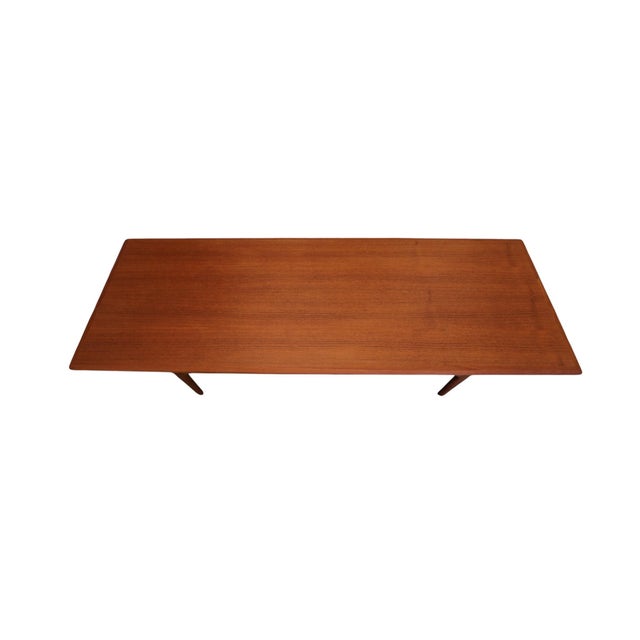Mid-Century Modern Danish Teak Coffee Table with Wicker Magazine Shelf from Trioh, 1960 For Sale - Image 3 of 16