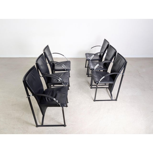 Chairs in Leather from Ronald Schmitt, Set of 6 For Sale - Image 6 of 12