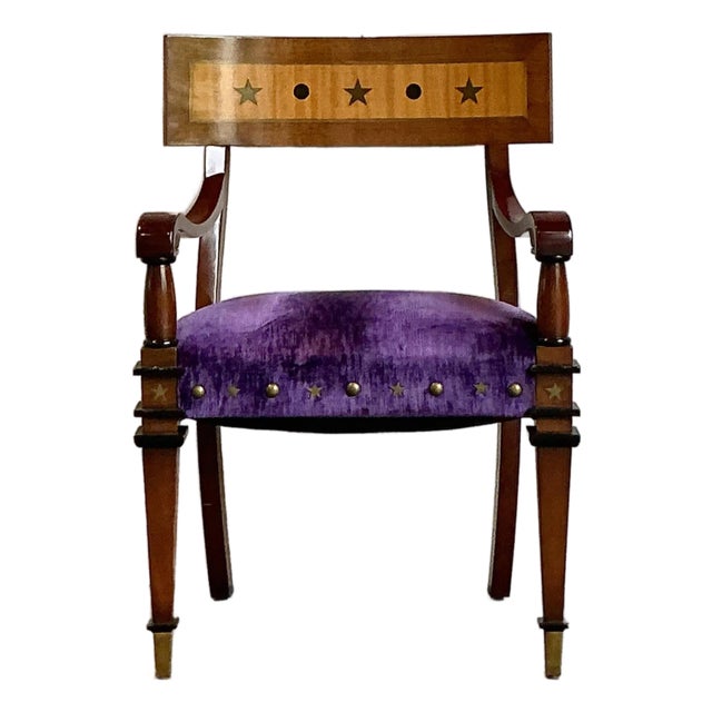 Vintage Regency Goralnik and Buchanan Empire Arm Chair For Sale