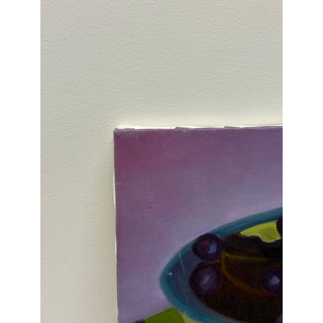 1990s Original Still Life Painting Signed L. Stowe - Fruit in Bowl For Sale - Image 4 of 7
