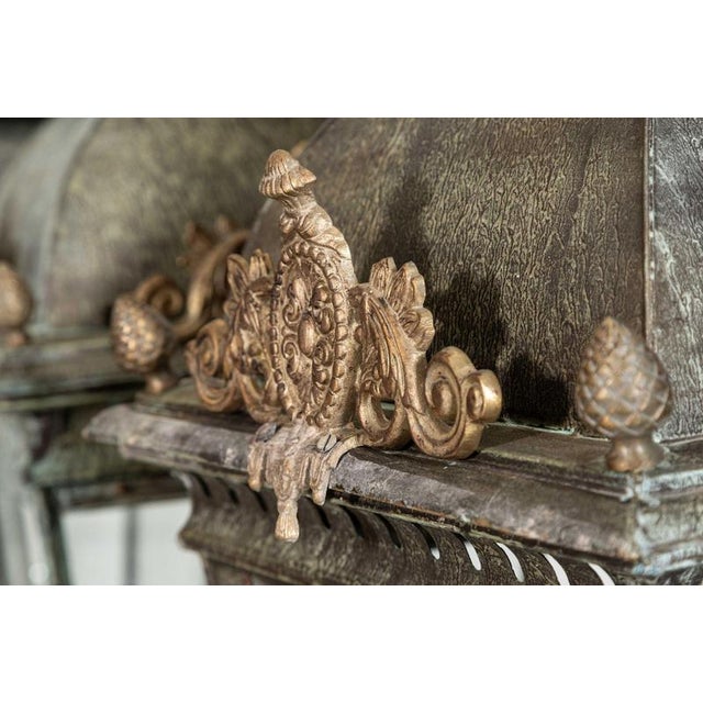 Large French Bronze and Iron Lantern For Sale - Image 6 of 17