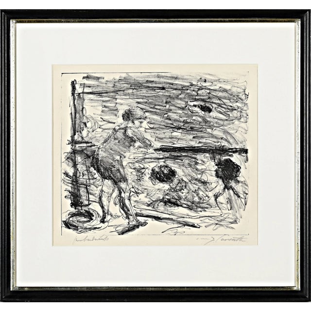 Lovis Corinth, Badeanstalt, 1920, Lithograph, Hand-Signed Test Print, Berlin For Sale - Image 6 of 6