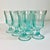 Tiffany Blue 1970s Vintage Victorian Boho Chic Indiana Glass Co. Recollection Goblets - Set of 7 For Sale - Image 8 of 12