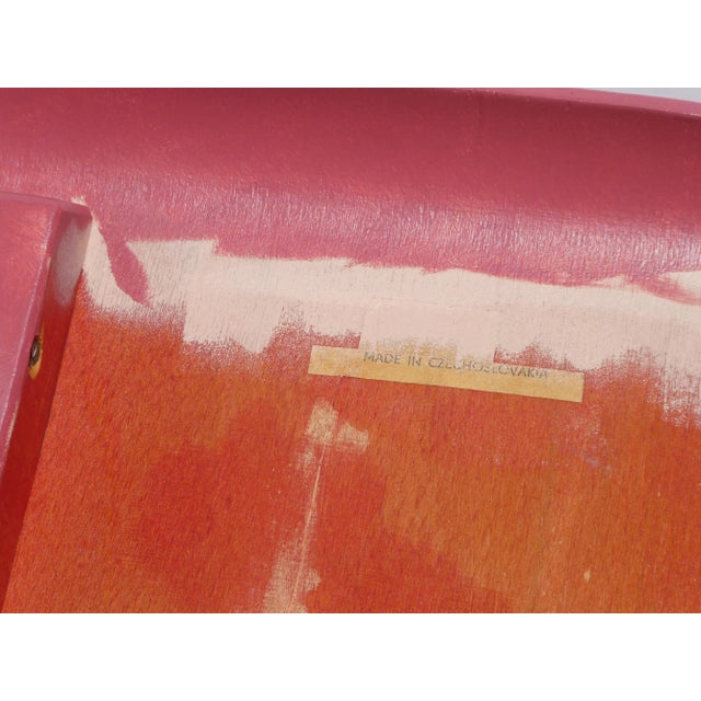 Mid-Century Modern Pink Wooden Chair For Sale - Image 11 of 11