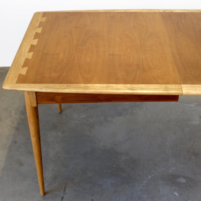 Wood Lane Furniture "Acclaim" Walnut & Ash Dining Table For Sale - Image 7 of 12