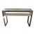1980s Modern Polished Steel and White Glass Console For Sale