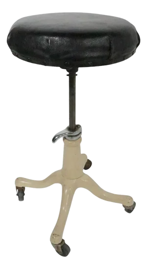 Early 20th Century Early Adjustable Optometrist Stool by Bausch and Lomb