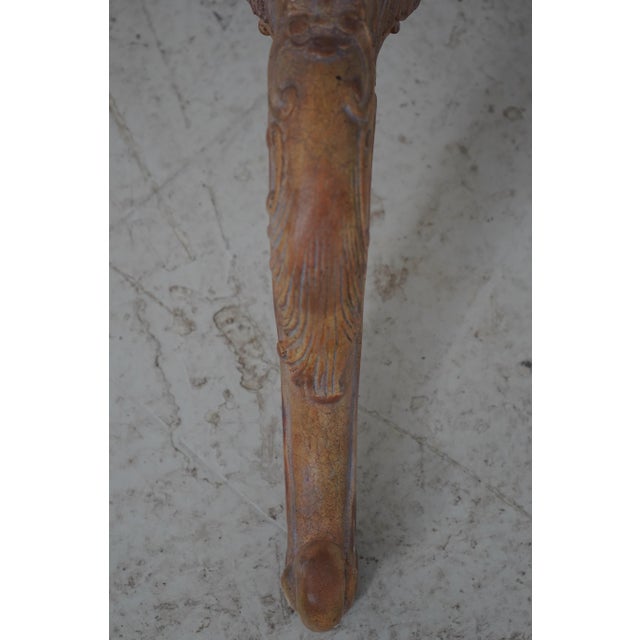 Pair Maitland Smith Marble Top Faux Branch & Bird Pedestal Tables For Sale - Image 13 of 14