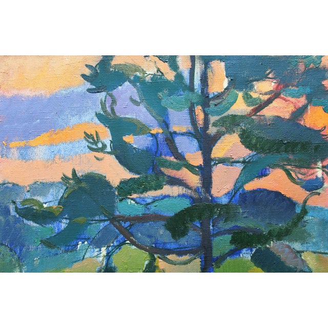 1990s Zita Sudnika, Sunset, Oil on Canvas For Sale - Image 5 of 10