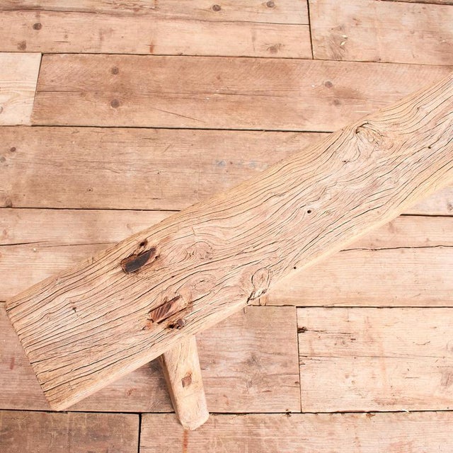 Rustic Wooden Hallway Pig Bench For Sale - Image 6 of 7