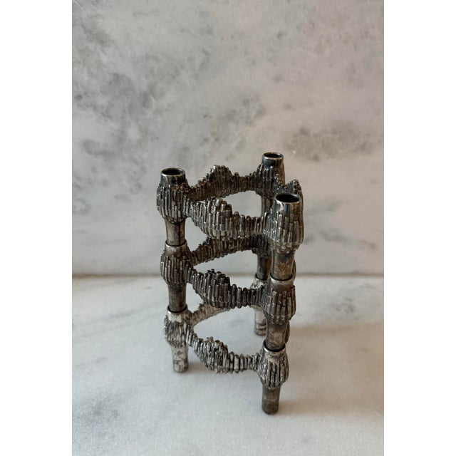 Set of 3 stackable candleholders by Nagel Quist, made in Germany in the 1970s. Construct your own centerpiece with these...