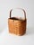 Vintage Splint Basket With Metal Lining For Sale - Image 9 of 10