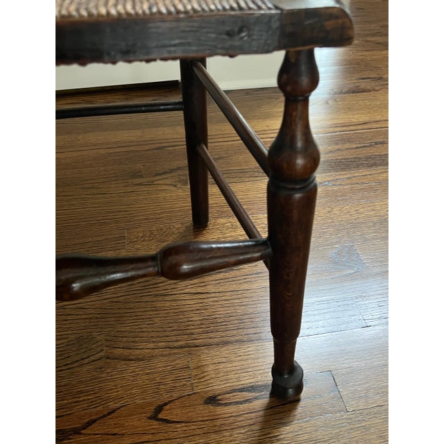 Textile 19th Century Ladder Back Side Chair For Sale - Image 7 of 12