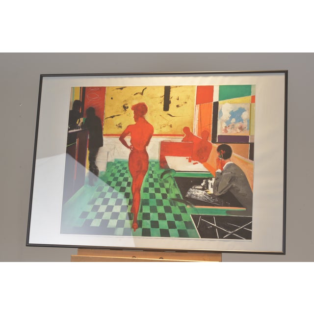 2000 - 2009 Reinhard Stangl, Bar Scene (Paris Bar) with Checkered Floor, Circa 2000, Print For Sale - Image 5 of 7