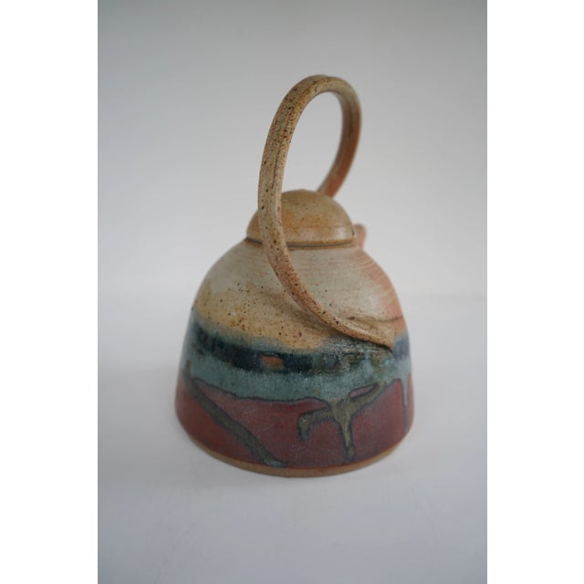 Ceramic 1980s Signed Art Pottery Teapot With Lid For Sale - Image 7 of 13