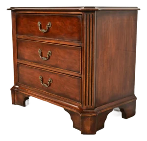 Henredon Georgian Carved Mahogany Nightstand or Bachelor Chest