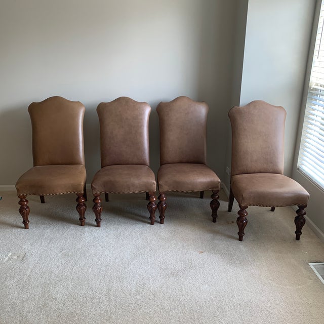 Leather Dining Room Chairs Set Of 6 Chairish