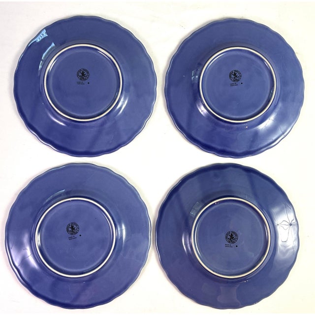 Ceramic Bordallo Pinheiro-“Seashell Service Blue”-Luncheon Plates – Set of Four For Sale - Image 7 of 8