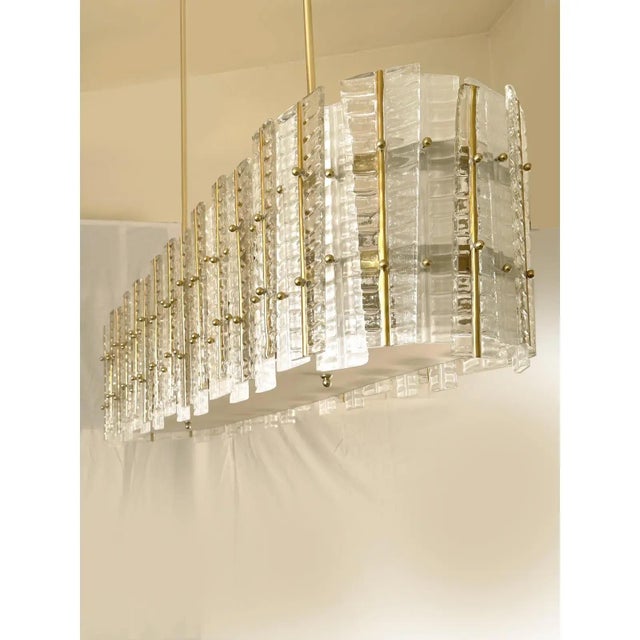 Gold Italian Tropical Gold Murano Glass Chandelier by Simoeng For Sale - Image 8 of 11