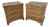 Georgian Style Burl Wood Side Chests a Pair For Sale
