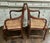 Pair of Regency Style Mahogany Armchairs With Blue and White Chinoiserie Cushions For Sale - Image 9 of 11