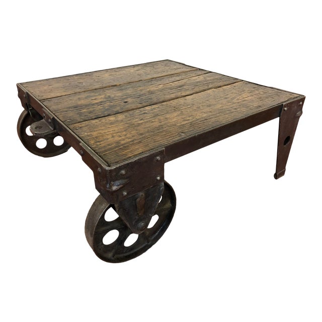 Industrial Coffee Table Cart Chairish