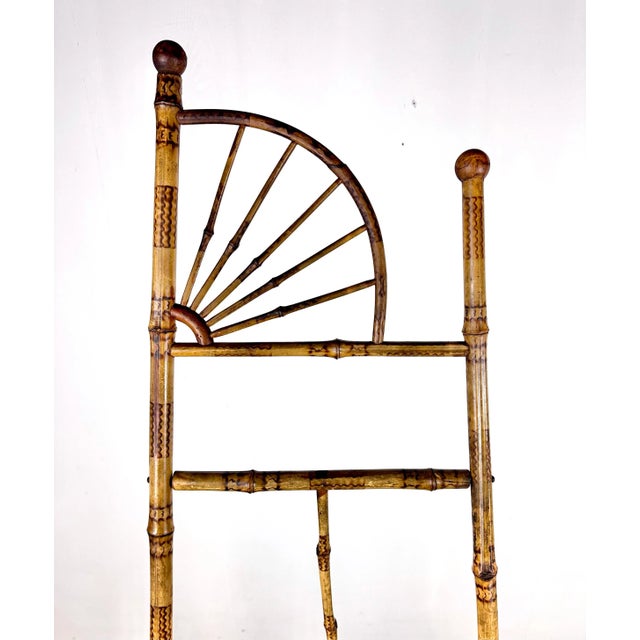 Antique Late 19th Century English Scorched Bamboo Display Easel For Sale - Image 4 of 12