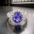 1990s 1990s Tanzanite Diamond Ring 14 Kt 5.30 TCW Certified, Size 5.25 For Sale - Image 5 of 11