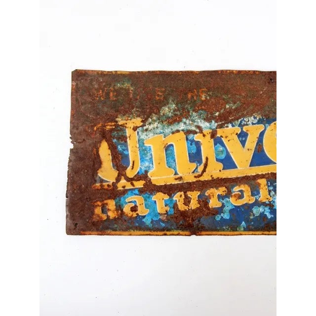 Vintage "Universal Nautral Milker" Metal Sign For Sale - Image 4 of 7