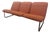 1970s, Mid-Century Modern Tubular Chrome Sofa by Allsteel in Orange For Sale